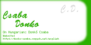 csaba donko business card